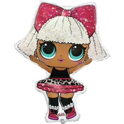 Фигура с гелием «Кукла ЛОЛ» DIVA 34″/87см