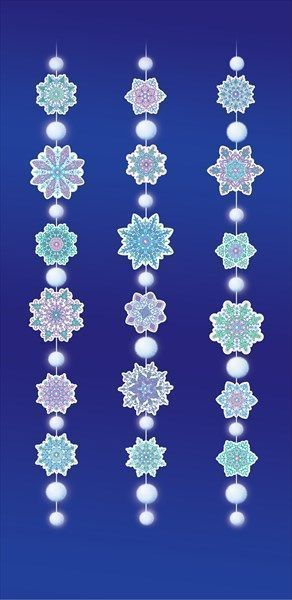 Гирлянда на нитях «Снегопад» (сделай сам)