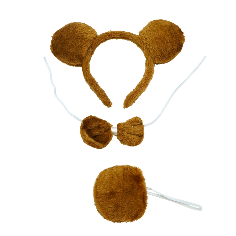 Карнавальный набор «Медведь плюшевый» (ободок, бабочка, хвост)
