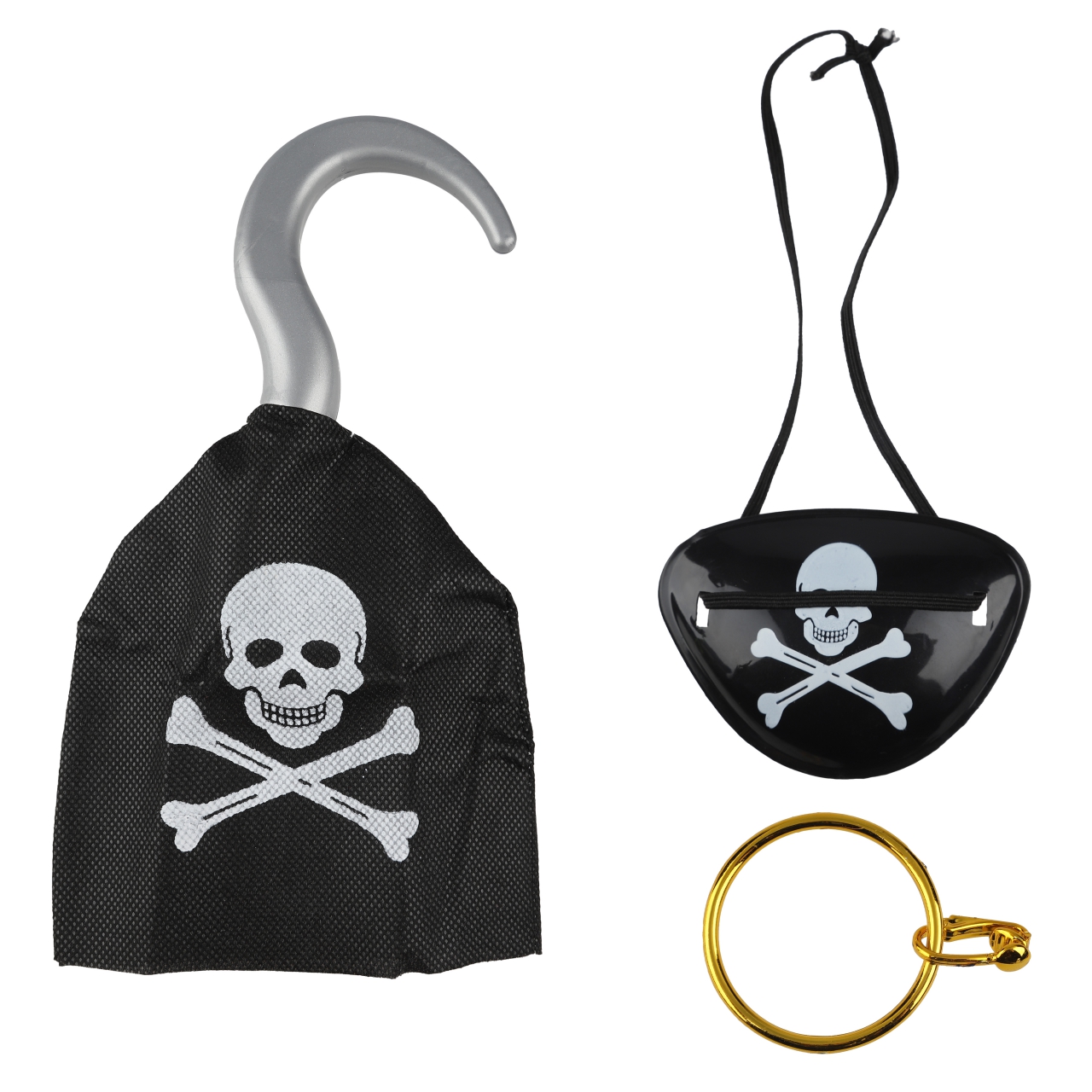 Карнавальный набор «Пират» (крюк, повязка на глаз, серьга)