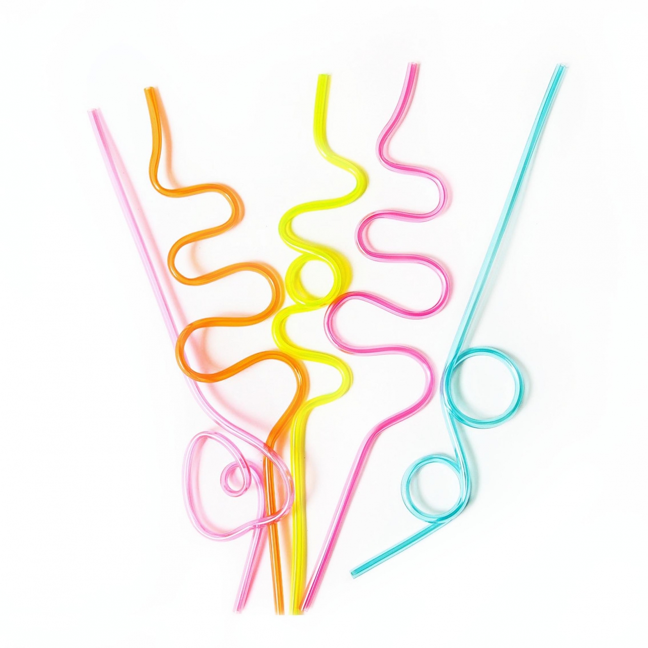 Трубочки для коктейлей «Фигурные спирали» 5 шт
