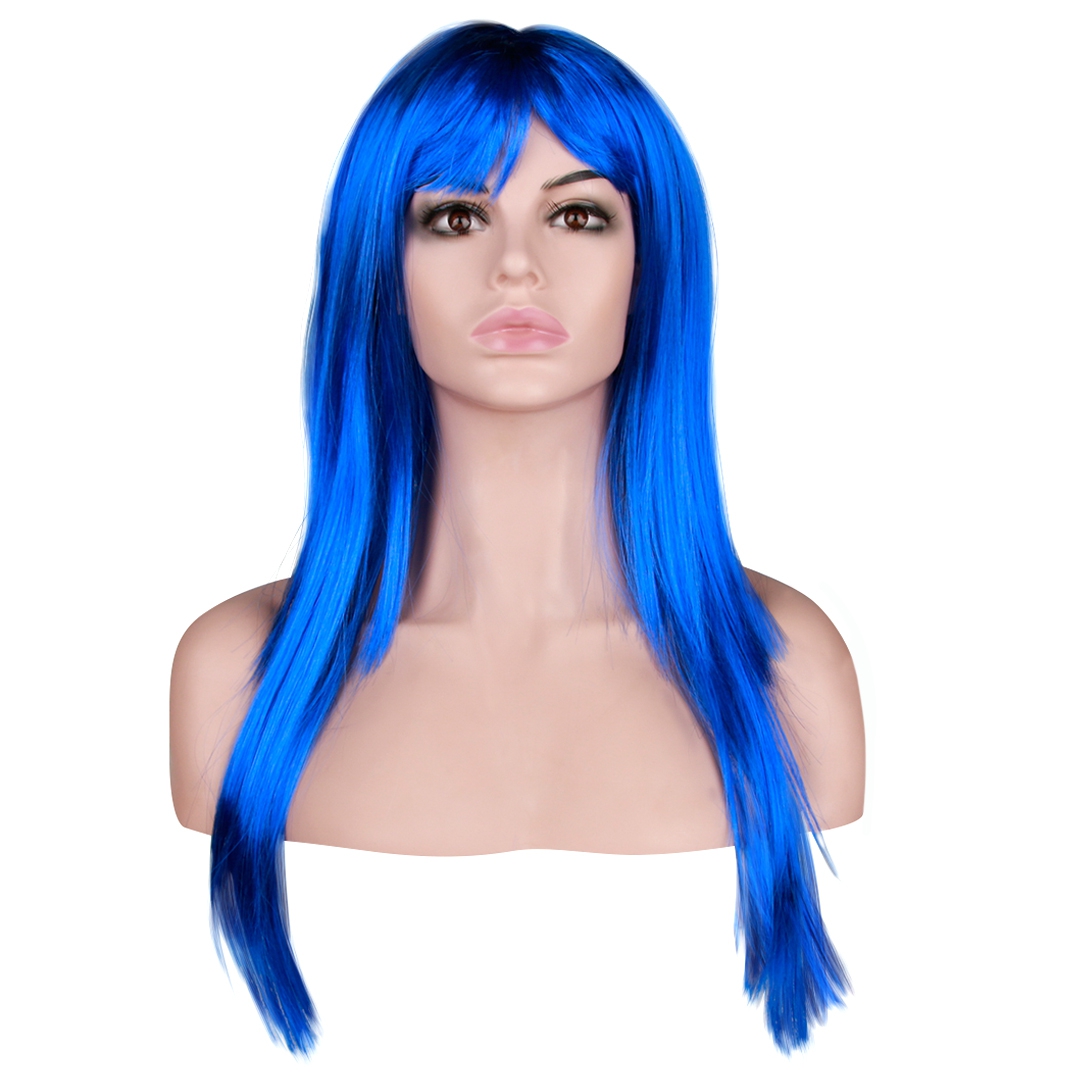 Парик карнавальный классик синий