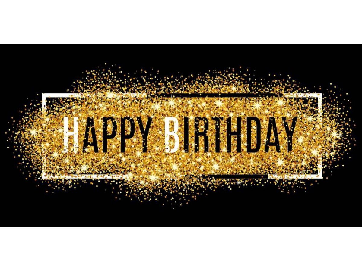 Конверт для денег «Happy Birthday (золотистый блеск)» 1-05-0255