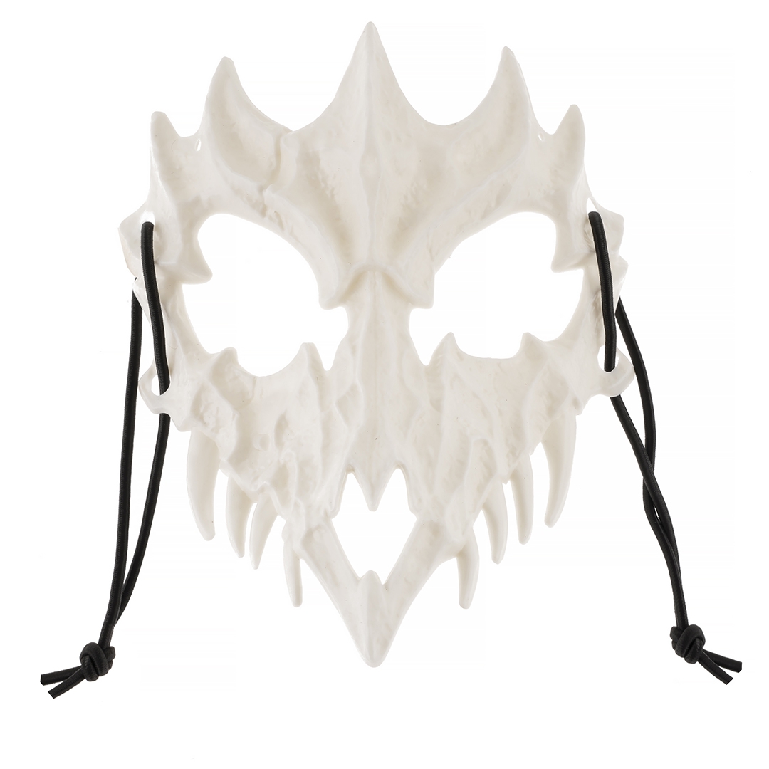 Карнавальная маска «Череп дракона» белый 16*18см
