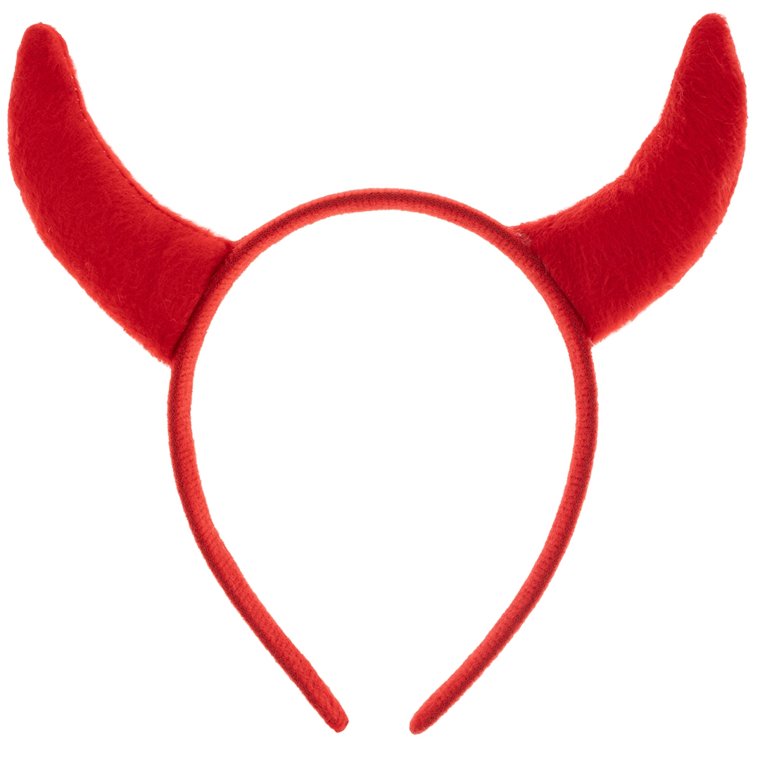 Ободок «Рожки чертенка» красные
