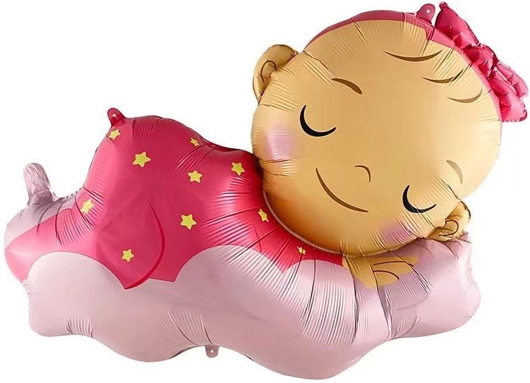 Фигура с гелием «Малышка девочка на облачке» 39″/99см