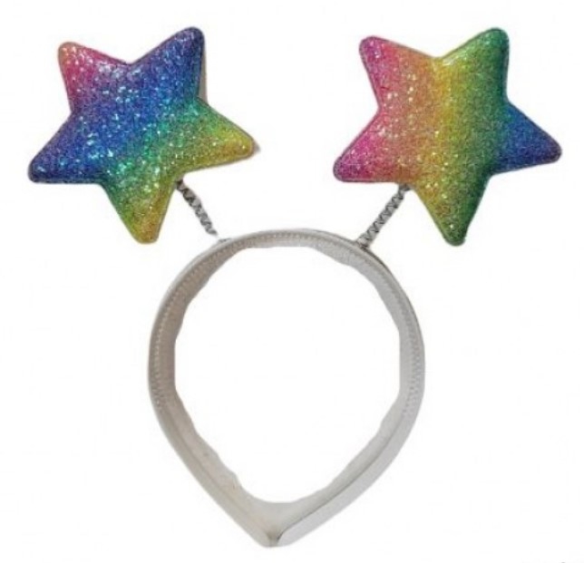 Ободок «Звезды» на пружинках разноцветные