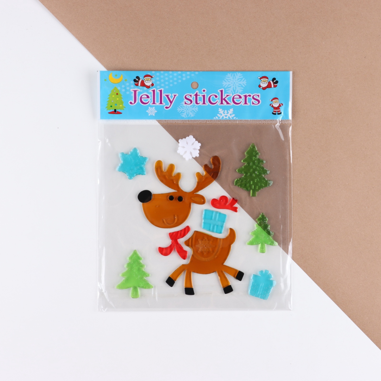 Наклейка на окно «Новогодняя» (олень) 20х20см 10652619