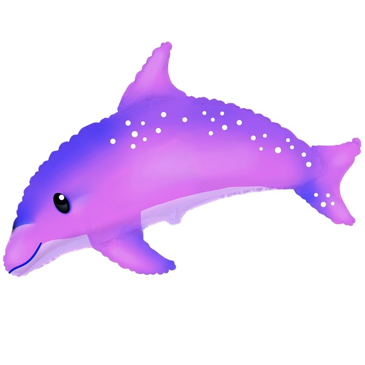 Фигура с гелием «Дельфин милый, Розовый» 22″/56см