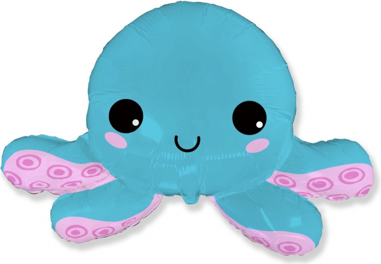Фигура с гелием «Осьминог» 31″/79см