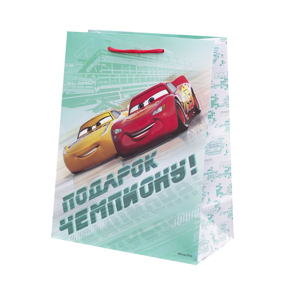 Пакет подарочный «Тачки: Едем вместе» 17.8х22.9х9.8см