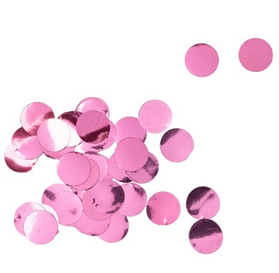 Конфетти круги фольгированные розовые 1см 20гр